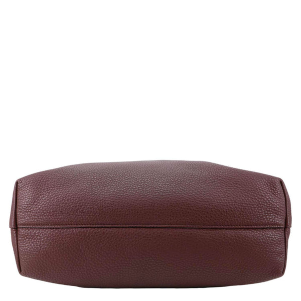 PRADA Vitello Daino Pebbled Calfskin Leather Shopping Tote Bag Burgundy
