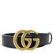 GUCCI GG Marmont Buckle Smooth Leather Belt Size 75.30 Black 414516