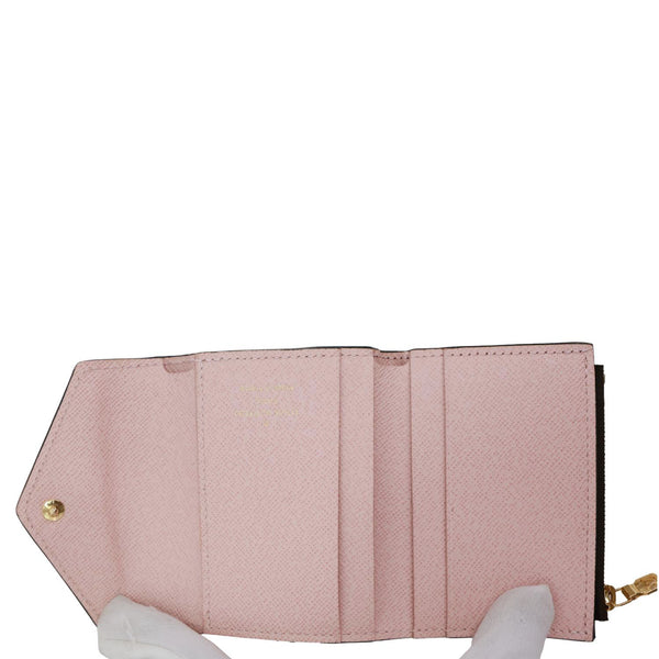 LOUIS VUITTON Zoe Damier Ebene Wallet Rose Ballerine