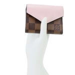 LOUIS VUITTON Zoe Damier Ebene Wallet Rose Ballerine