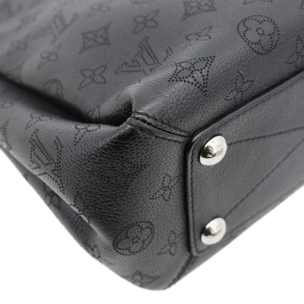 LOUIS VUITTON Babylone BB Mahina Leather Chain Shoulder Bag Black