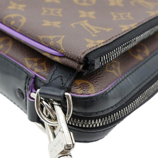 LOUIS VUITTON Trio Monogram Macassar Canvas Messenger Bag Purple