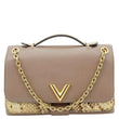 LOUIS VUITTON Very Chain Python Calfskin Leather Shoulder Bag Taupe