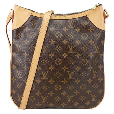LOUIS VUITTON Odeon MM Monogram Canvas Messenger Bag Brown