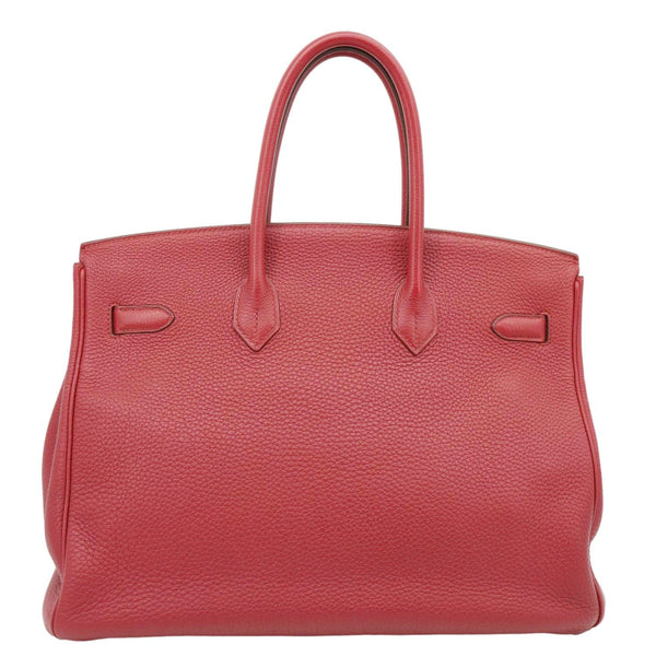 HERMES Birkin 35 Togo Leather Tote Bag Red