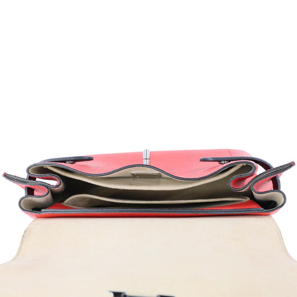 LOUIS VUITTON Lockme Ever Leather Crossbody Bag Red