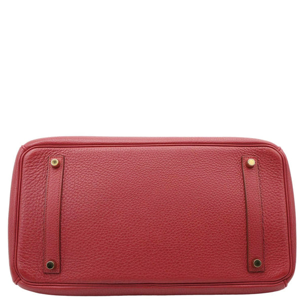 HERMES Birkin 35 Togo Leather Tote Bag Red