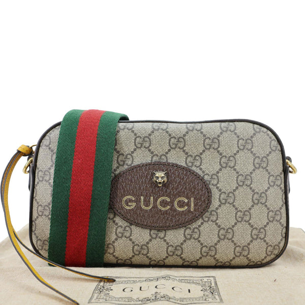GUCCI Neo Vintage GG Supreme Canvas Shoulder Bag Beige 76466
