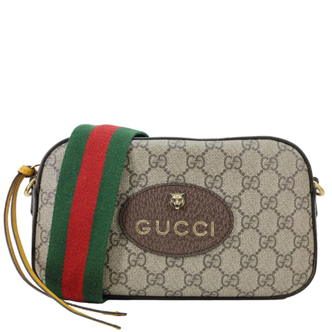 GUCCI Neo Vintage GG Supreme Canvas Shoulder Bag Beige 76466