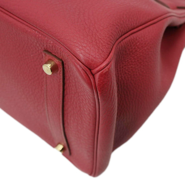 HERMES Birkin 35 Togo Leather Tote Bag Red