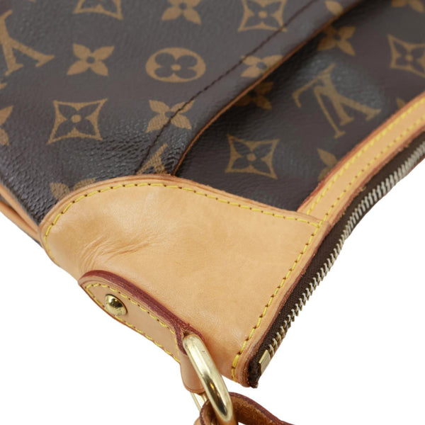 LOUIS VUITTON Odeon MM Monogram Canvas Messenger Bag Brown