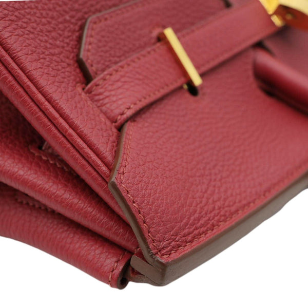 HERMES Birkin 35 Togo Leather Tote Bag Red