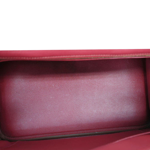 HERMES Birkin 35 Togo Leather Tote Bag Red