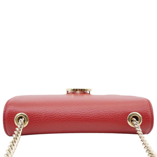 GUCCI Interlocking GG Small Dollar Calfskin Leather Crossbody Bag Red 510304