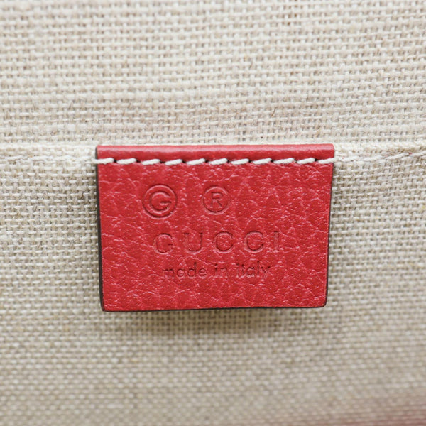 GUCCI Interlocking GG Small Dollar Calfskin Leather Crossbody Bag Red 510304