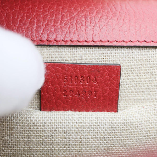 GUCCI Interlocking GG Small Dollar Calfskin Leather Crossbody Bag Red 510304