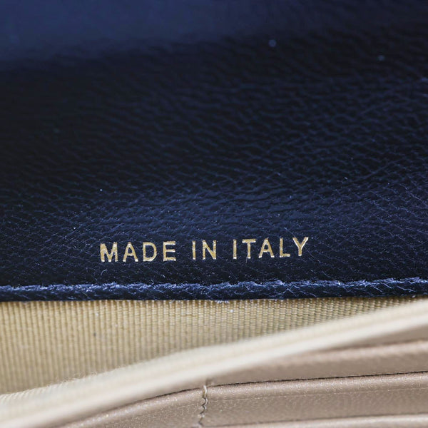 CHANEL Chic Pearls Quilted Goatskin  Leather Clutch On Chain Black