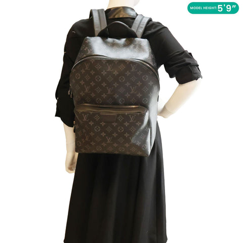 LOUIS VUITTON Discovery PM Monogram Eclipse Backpack Bag Black
