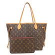 LOUIS VUITTON Neverfull MM Monogram Canvas Shoulder Bag Brown