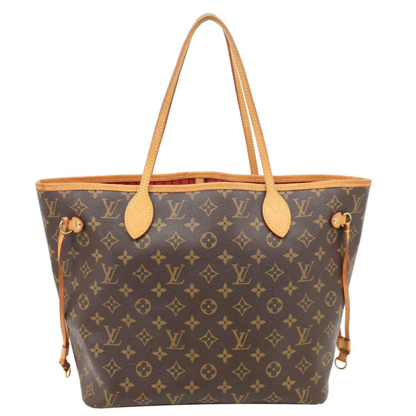 LOUIS VUITTON Neverfull MM Monogram Canvas Shoulder Bag Brown