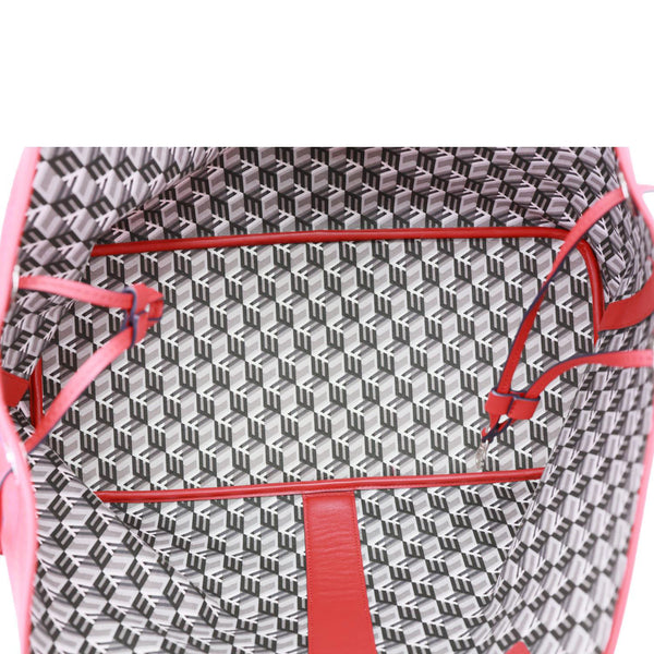 MCM Reversible Liz Large Visetos Canvas Shopper Tote Bag Red