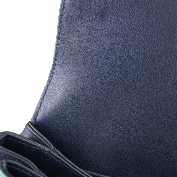 GUCCI Small GG Leather Top Handle Shoulder Bag Blue 675791