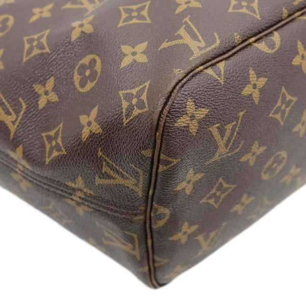LOUIS VUITTON Neverfull MM Monogram Canvas Shoulder Bag Brown
