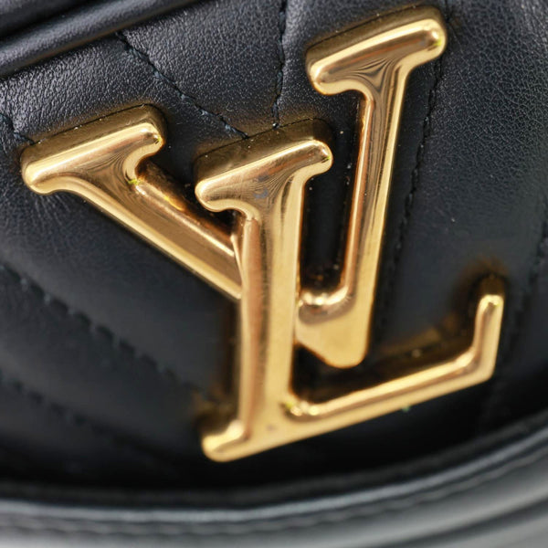 LOUIS VUITTON New Wave Quilted Leather Camera Crossbody Bag Black