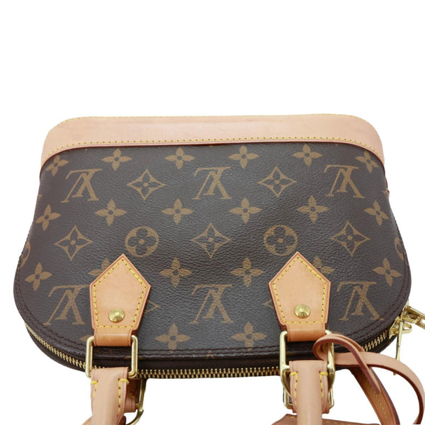 LOUIS VUITTON Alma BB Monogram Canvas Crossbody Bag Brown
