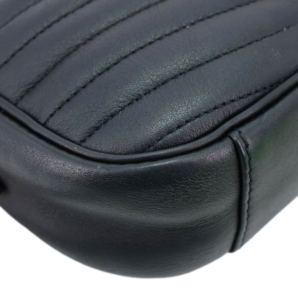 LOUIS VUITTON New Wave Quilted Leather Camera Crossbody Bag Black
