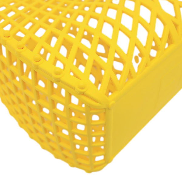FENDI FF Logo Plastic Basket Satchel Bag Yellow