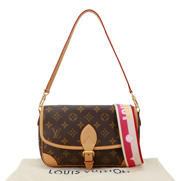 LOUIS VUITTON Diane Monogram Canvas Shoulder Bag Brown