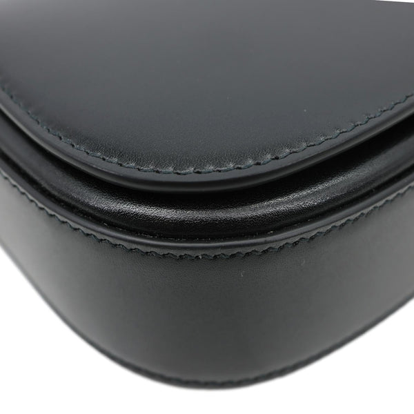 YVES SAINT LAURENT Voltaire Calfskin Leather Shoulder Bag Black