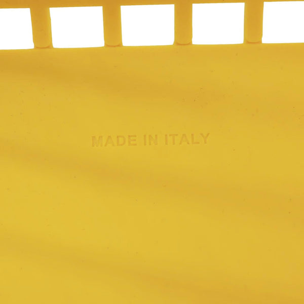 FENDI FF Logo Plastic Basket Satchel Bag Yellow
