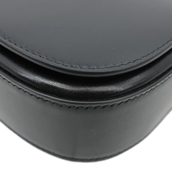 YVES SAINT LAURENT Voltaire Calfskin Leather Shoulder Bag Black