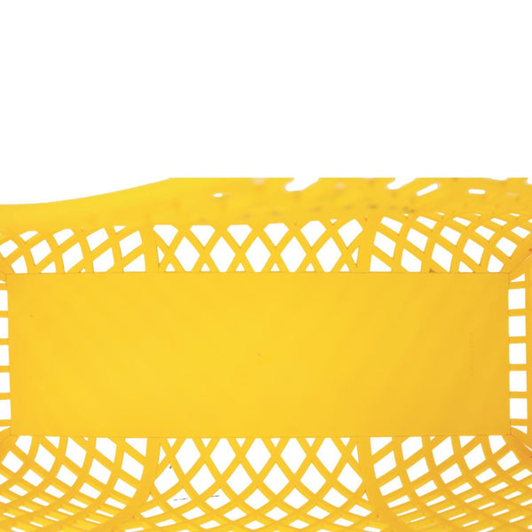 FENDI FF Logo Plastic Basket Satchel Bag Yellow
