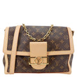 LOUIS VUITTON Dauphine Soft GM Monogram Canvas Shoulder Bag Brown