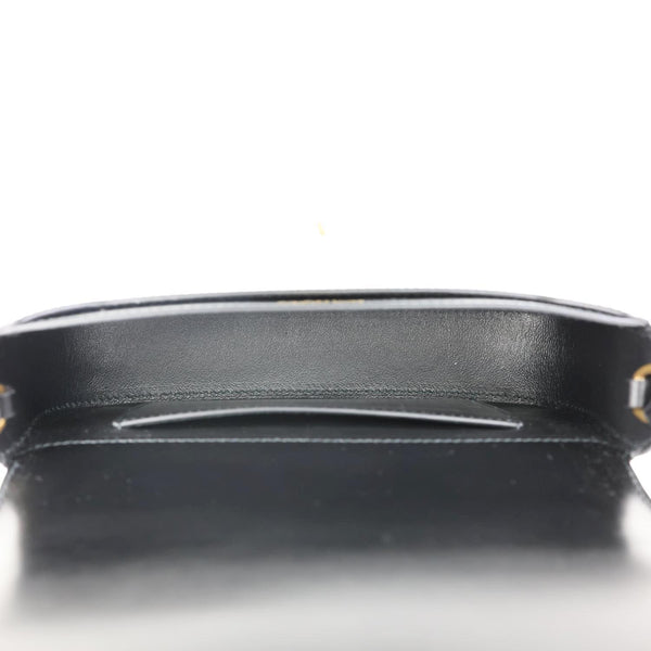 YVES SAINT LAURENT Voltaire Calfskin Leather Shoulder Bag Black