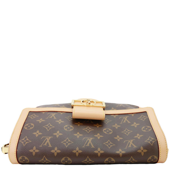 LOUIS VUITTON Dauphine Soft GM Monogram Canvas Shoulder Bag Brown