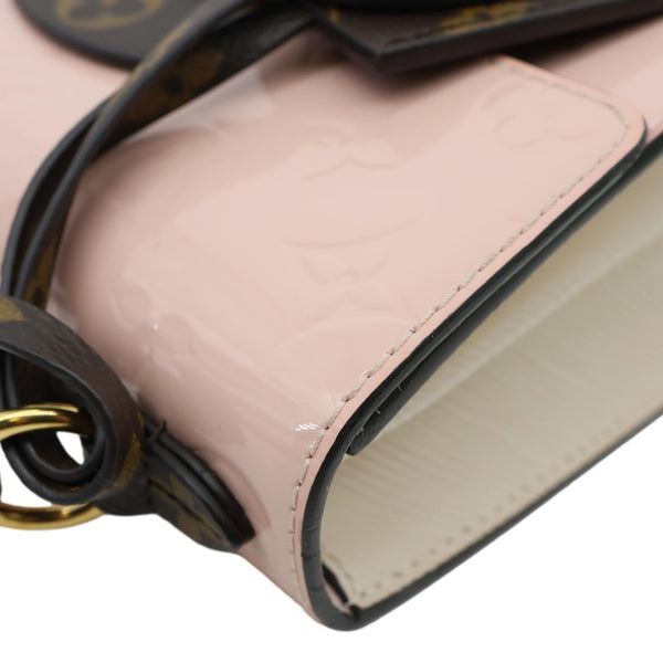 LOUIS VUITTON Spring Street Monogram Vernis Leather Shoulder Bag Rose Ballerine