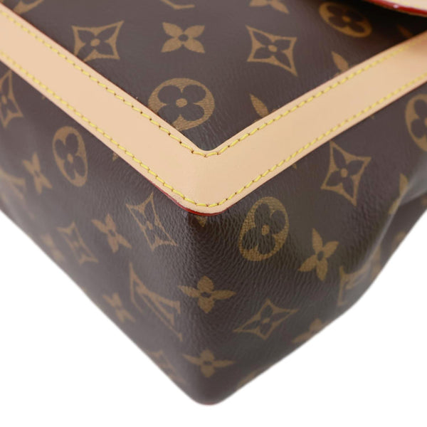 LOUIS VUITTON Dauphine Soft GM Monogram Canvas Shoulder Bag Brown