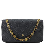 LOUIS VUITTON Felicie Pochette Monogram Empreinte Crossbody Bag Black