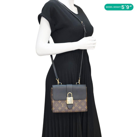 LOUIS VUITTON Locky BB Monogram Canvas Shoulder Bag Brown