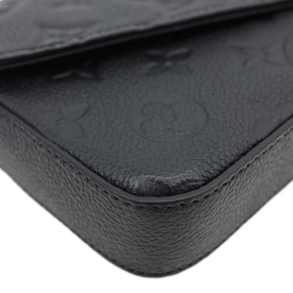 LOUIS VUITTON Felicie Pochette Monogram Empreinte Crossbody Bag Black