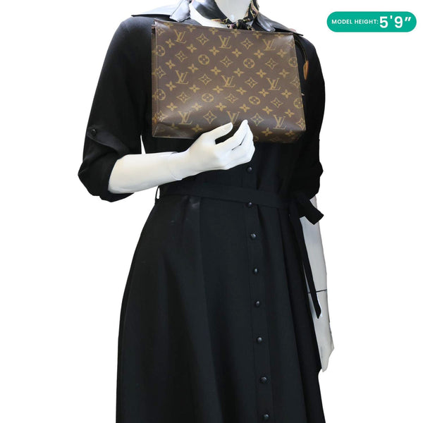 LOUIS VUITTON Monogram Canvas Toiletry Pouch Brown