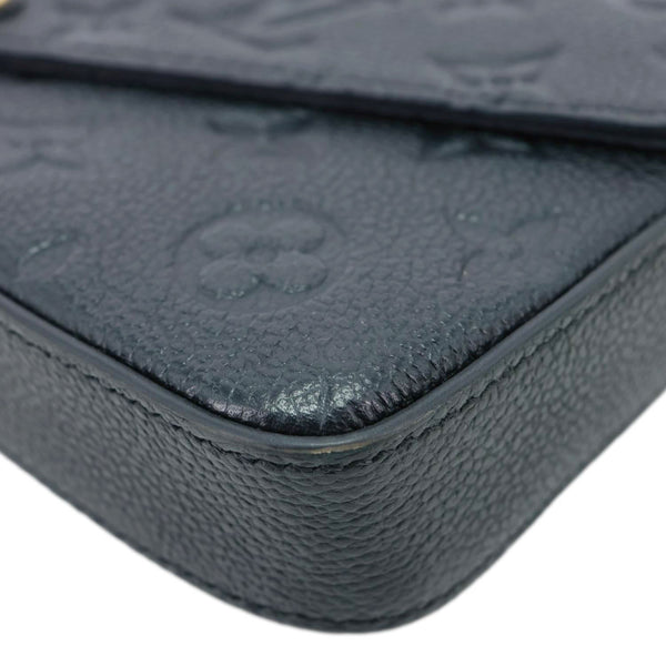 LOUIS VUITTON Felicie Pochette Monogram Empreinte Crossbody Bag Black