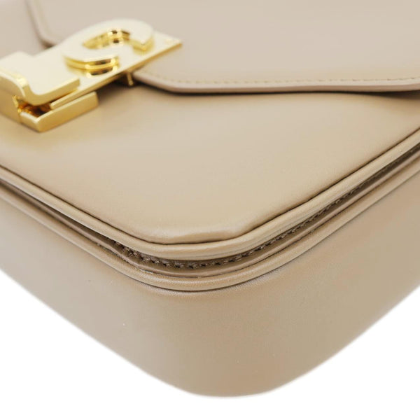 CELINE C Small Calfskin Leather Shoulder Bag Beige