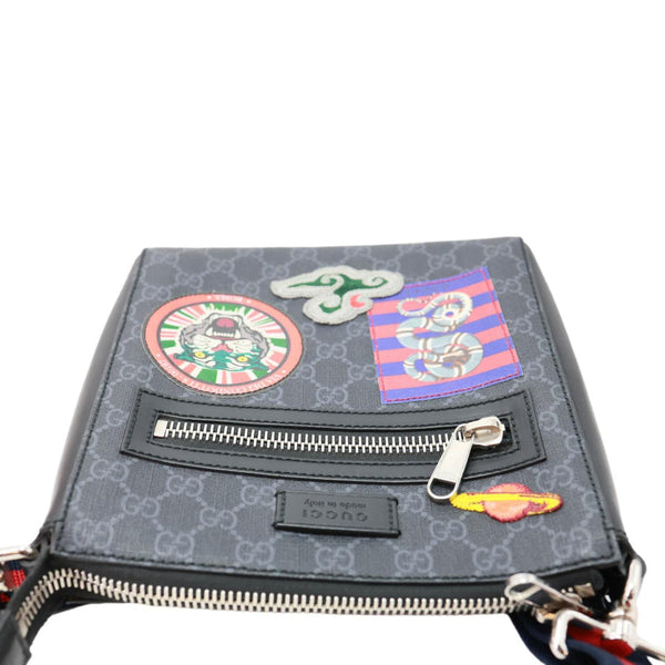 GUCCI Night Courrier GG Supreme Messenger Crossbody Bag Black