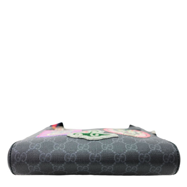 GUCCI Night Courrier GG Supreme Messenger Crossbody Bag Black
