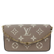 LOUIS VUITTON Felicie Pochette Giant Monogram Empreinte Crossbody Bag Bicolor